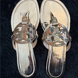 Tory Burch Rose Gold Miller Sandals for Women